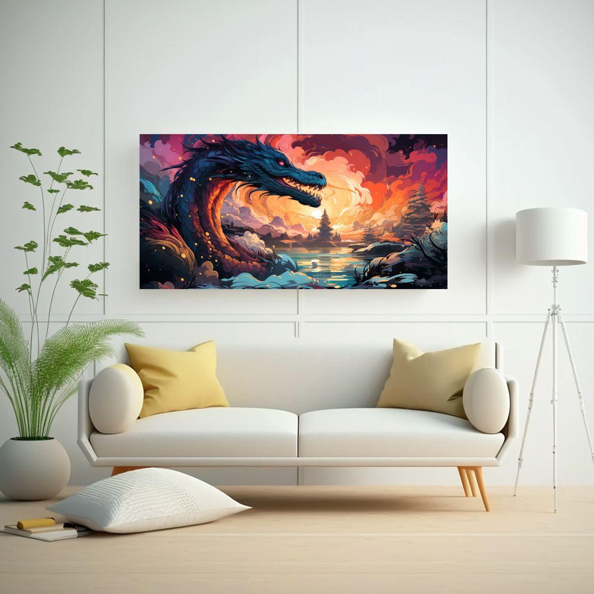 Cuadro Decorativo De Arte Pop Neo Del Monstruo 100x50cm-2