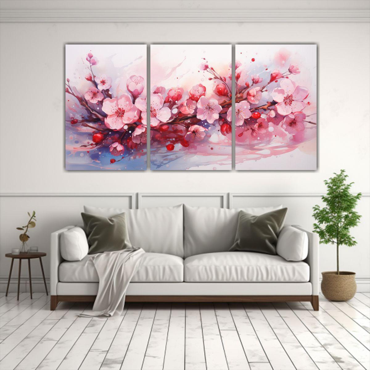 Conjunto 3 Cuadros Estilo Galería Composición 120x60 Cm-2