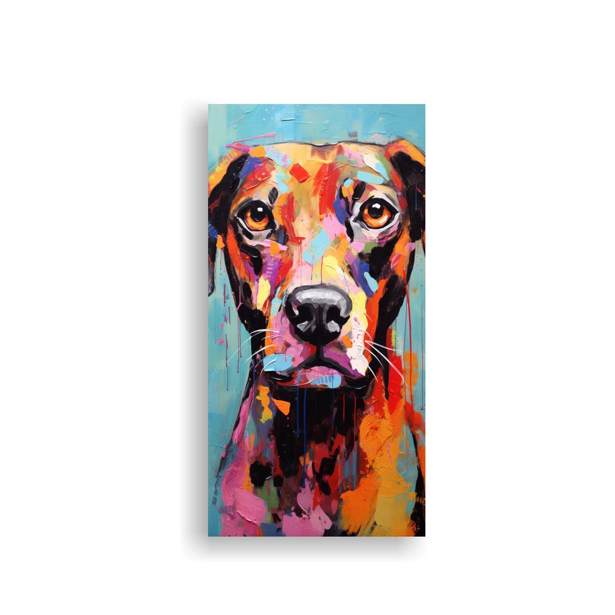Cuadros Abstractos De Perros: Movimiento Mágico 40x80cm-0
