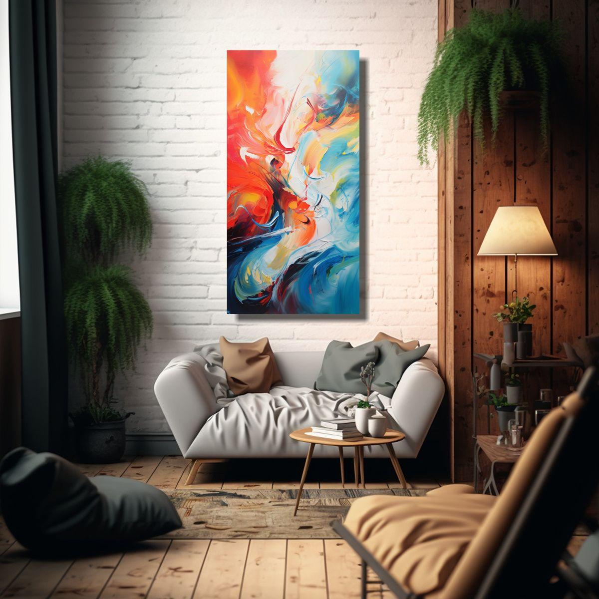 Pintura De Pared Acuarela Abstracta De Festivales 80x160cm-2