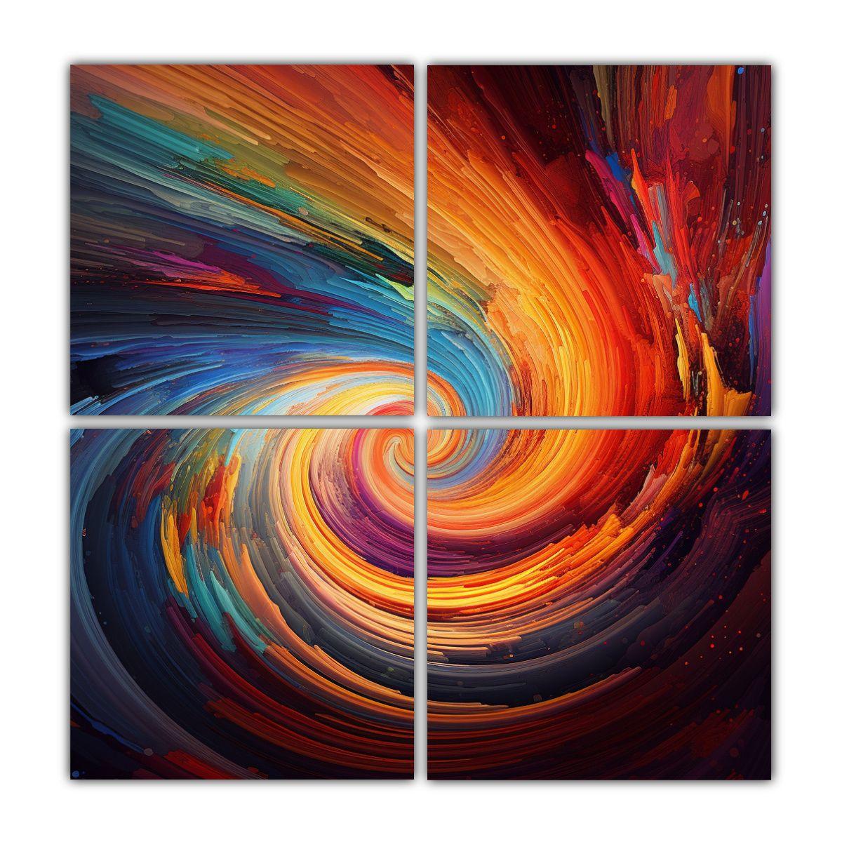 Cuatro Composiciones Conceptuales Rectangulares: 40x40 Cm-0