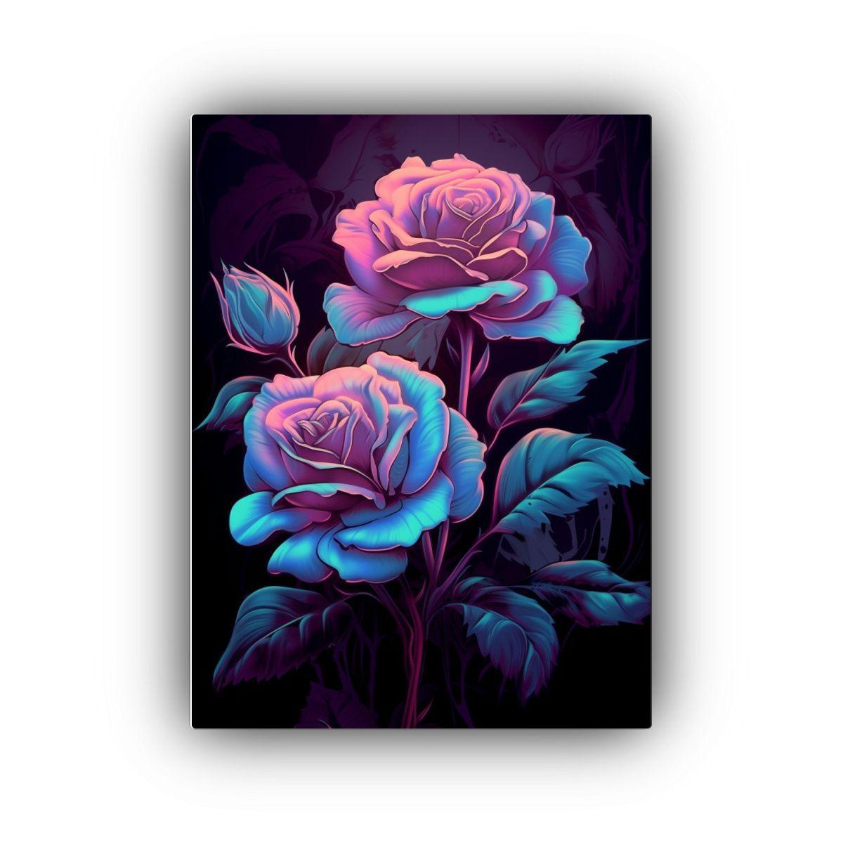 Pinturas Vintage De Composición De Rosas 50x65cm-0