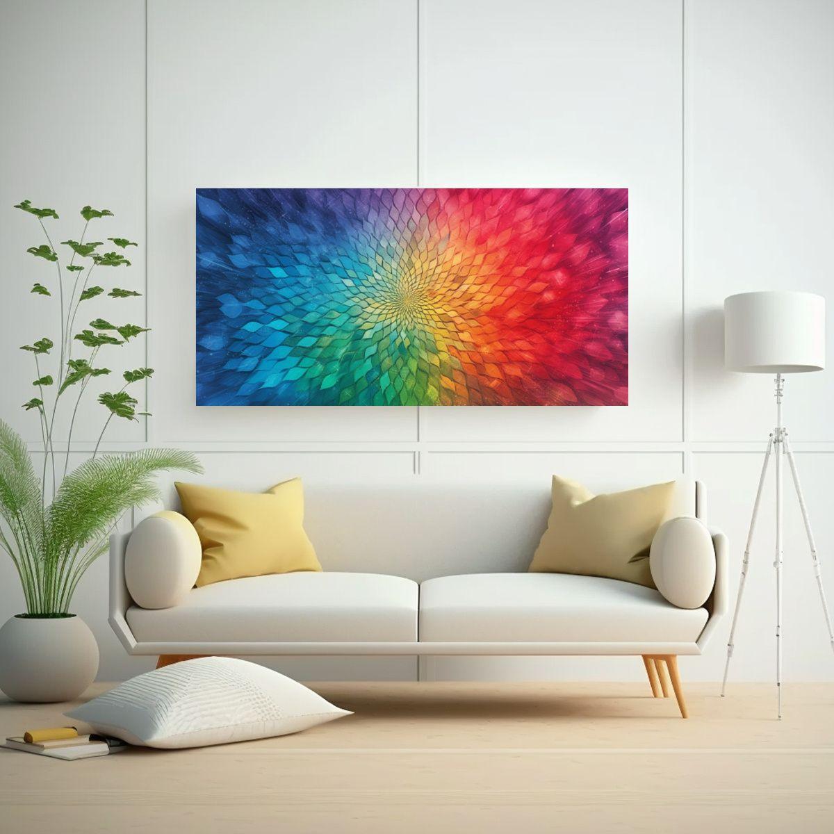 Cuadro Digital Minimalista De Piedra En Estilo De 140x70cm-2