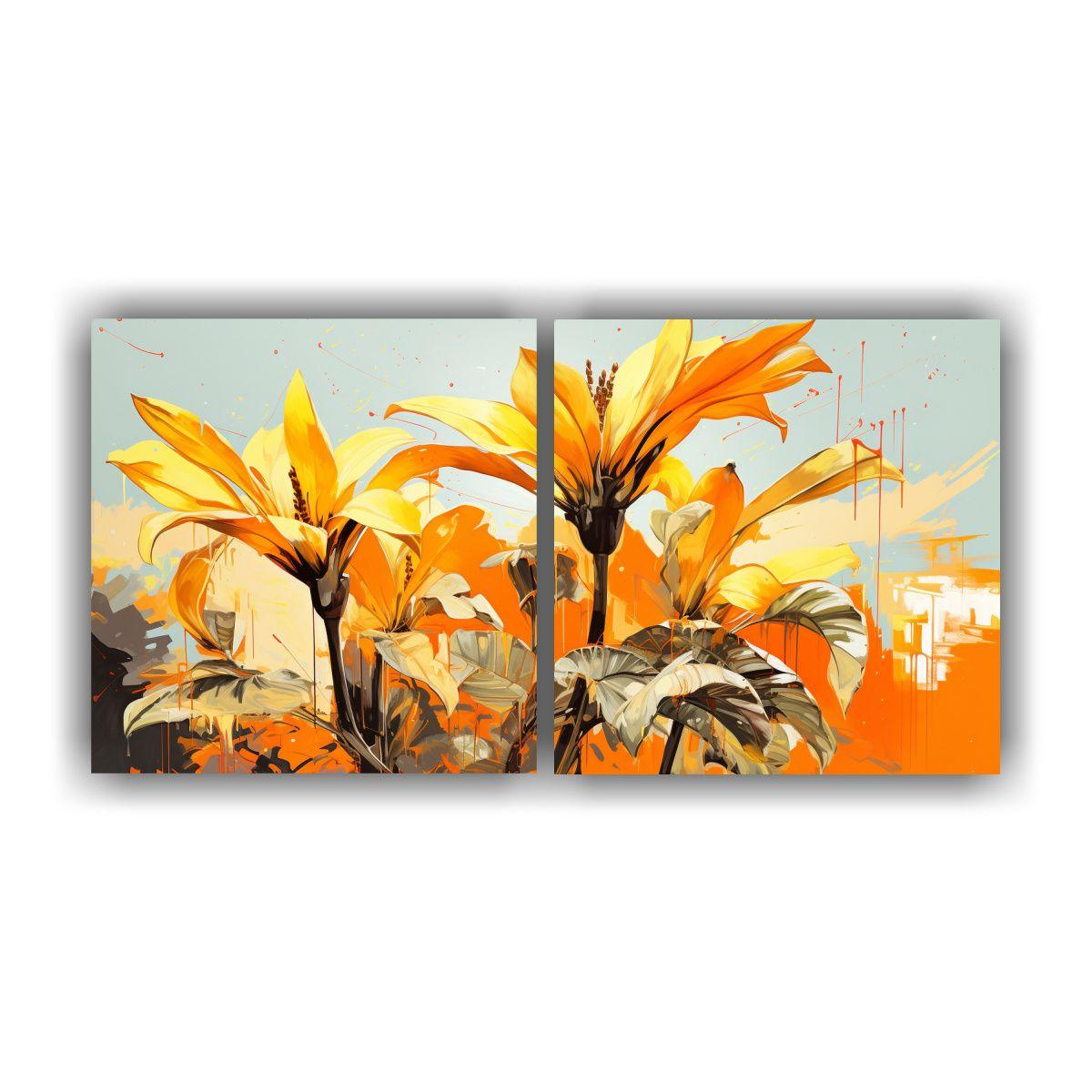 Pinturas Decorativas De Forma Majestuosa En Tonos 40x20 Cm-0