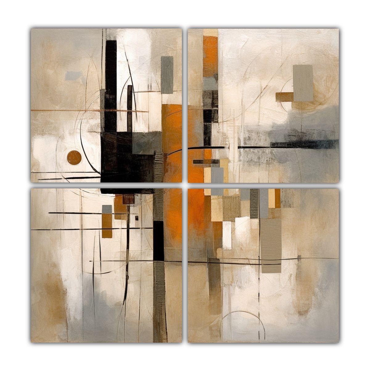 Artes Pared Tela Sublimada Minimalista Abstracto 200x200 Cm-0