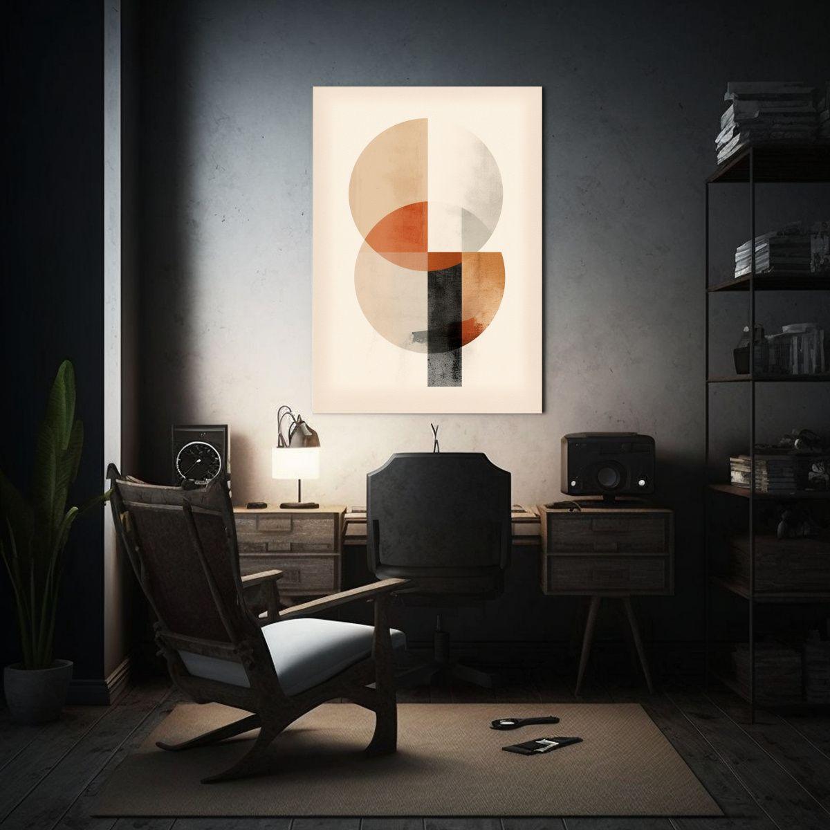 Pintura Lienzo Formas Minimalistas Boho Beige 30x45 Cm-2