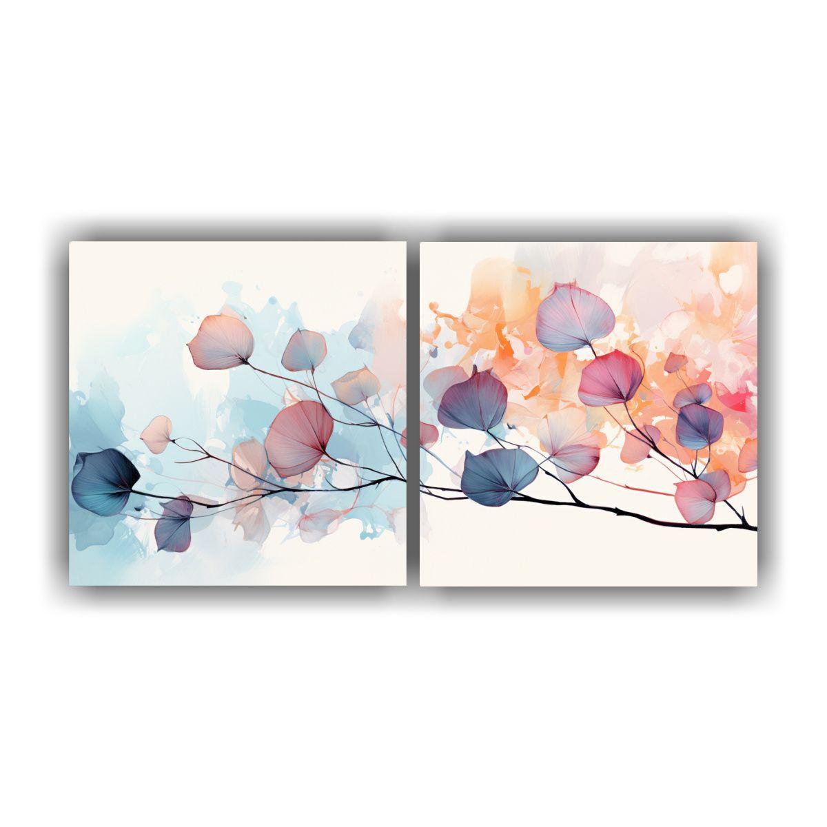 Cuadros Abstractos Motivo árbol Aspen En Colores 100x50 Cm-0