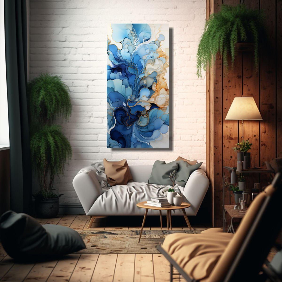 Pintura Decorativa Canva Finas Líneas Linda: 80x160cm-2
