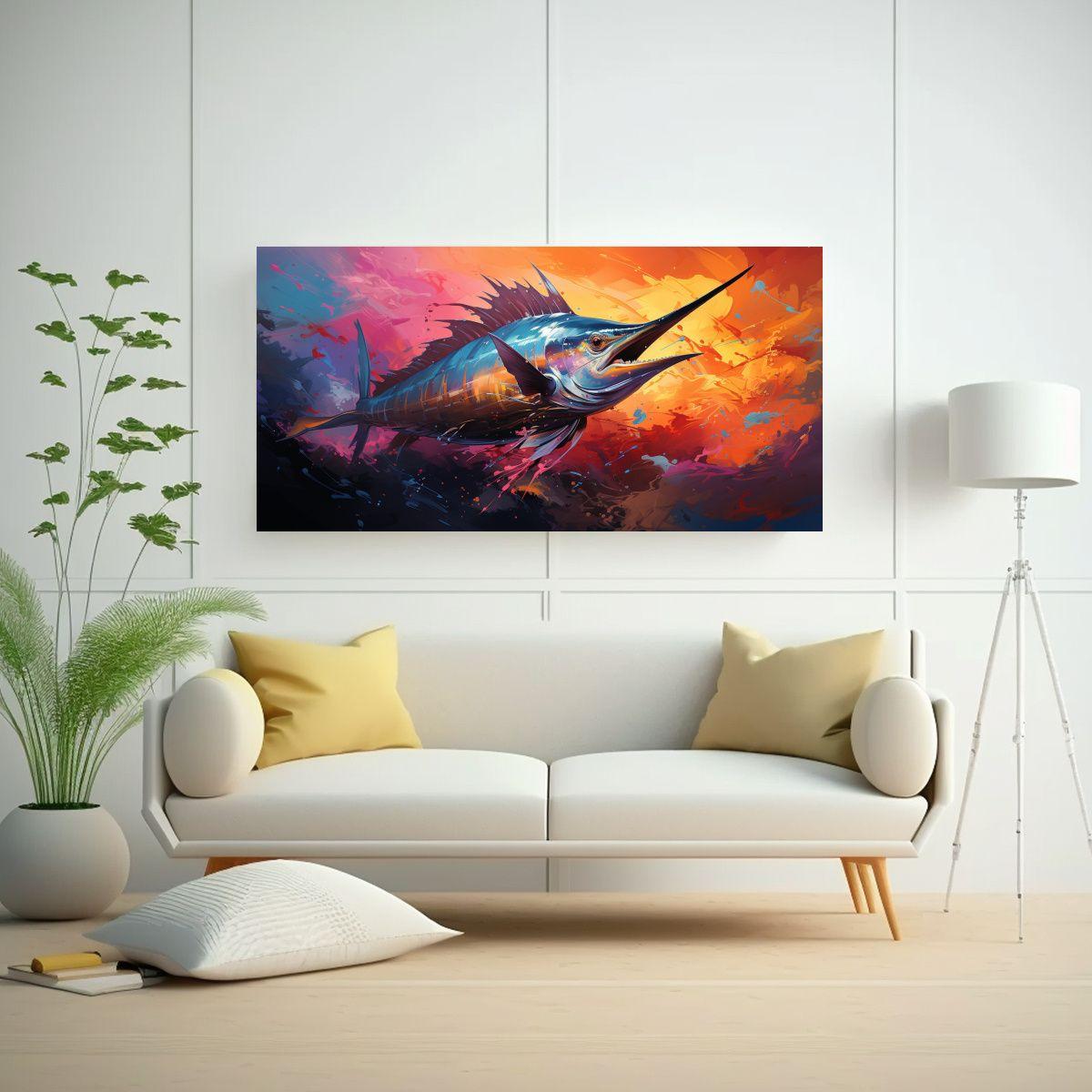 Pintura Al Estilo óleo Colorida Con Estilo Artís 60x30cm-2