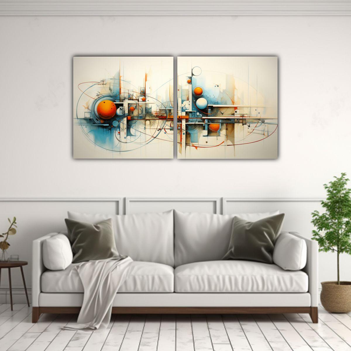 Conjunto De Lienzos Conceptuales Para Oficina 160x80 Cm-2