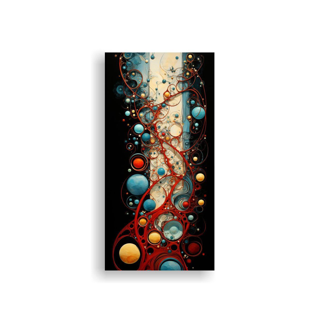Arte De Pared Acuarela Reflejo: La Fusión Abstrac 70x140cm-0