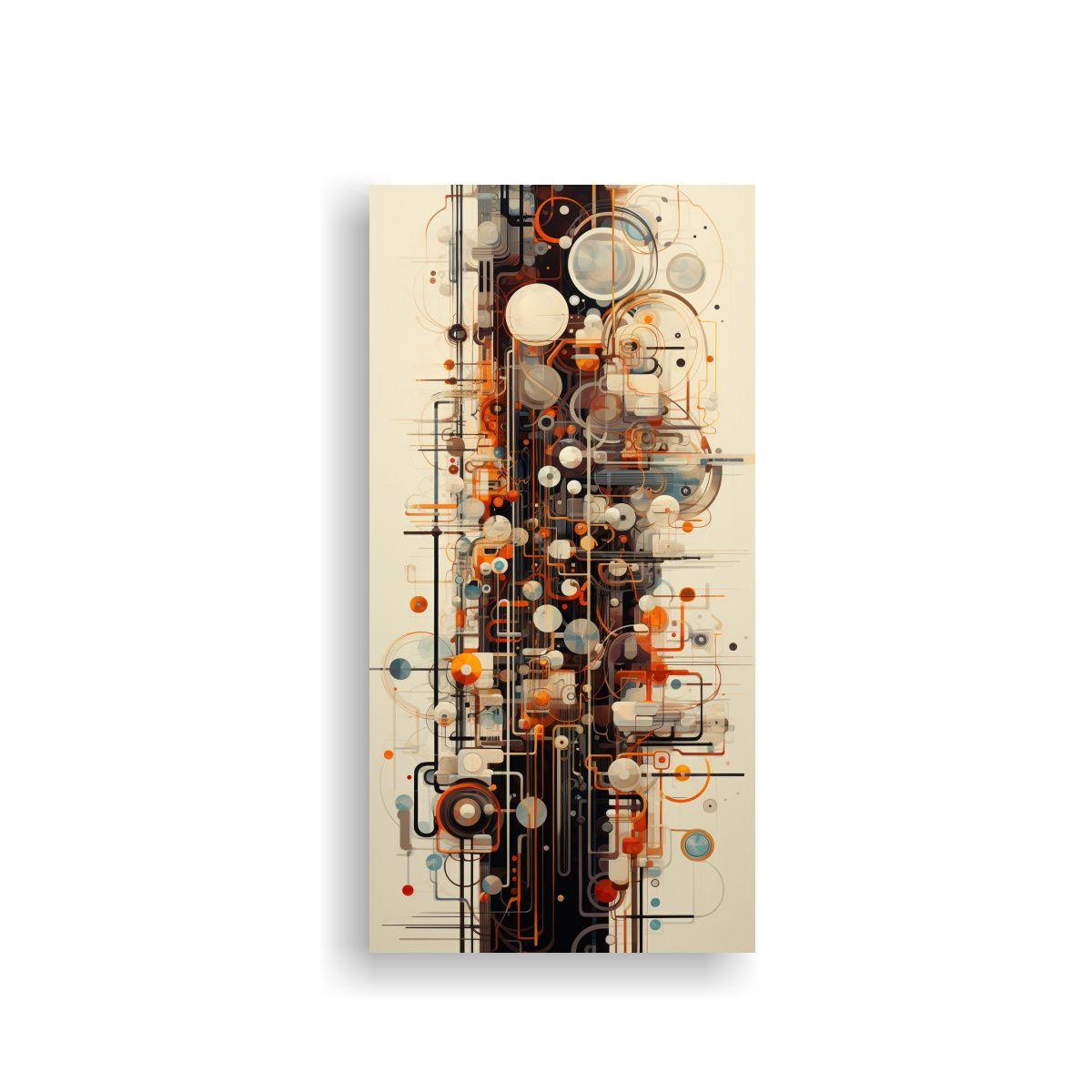 Pintura Decorativa Abstracta Fusionando 70x140cm-0