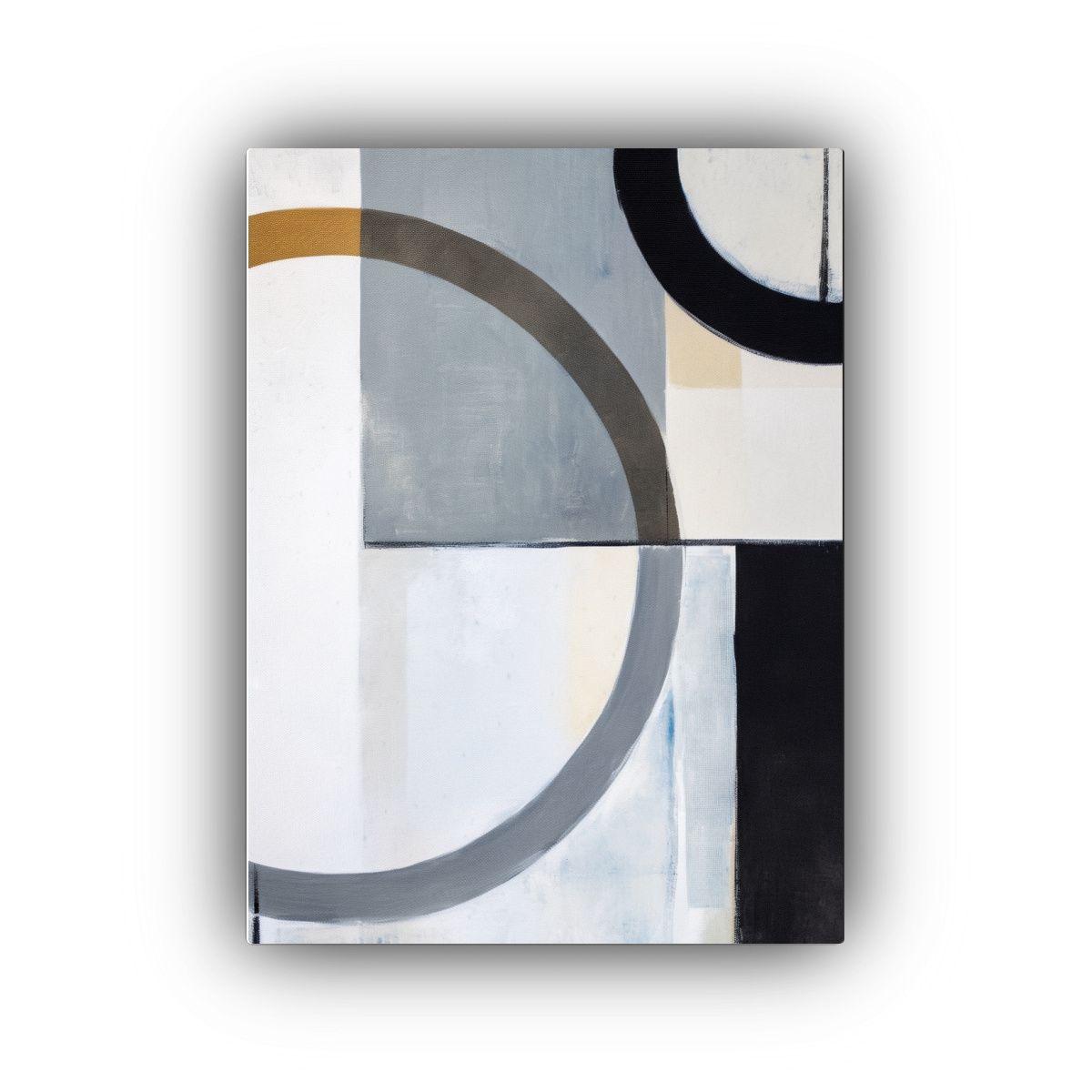 Pintura Minimalista Estructural En Lienzo De Tela 30x45cm-0