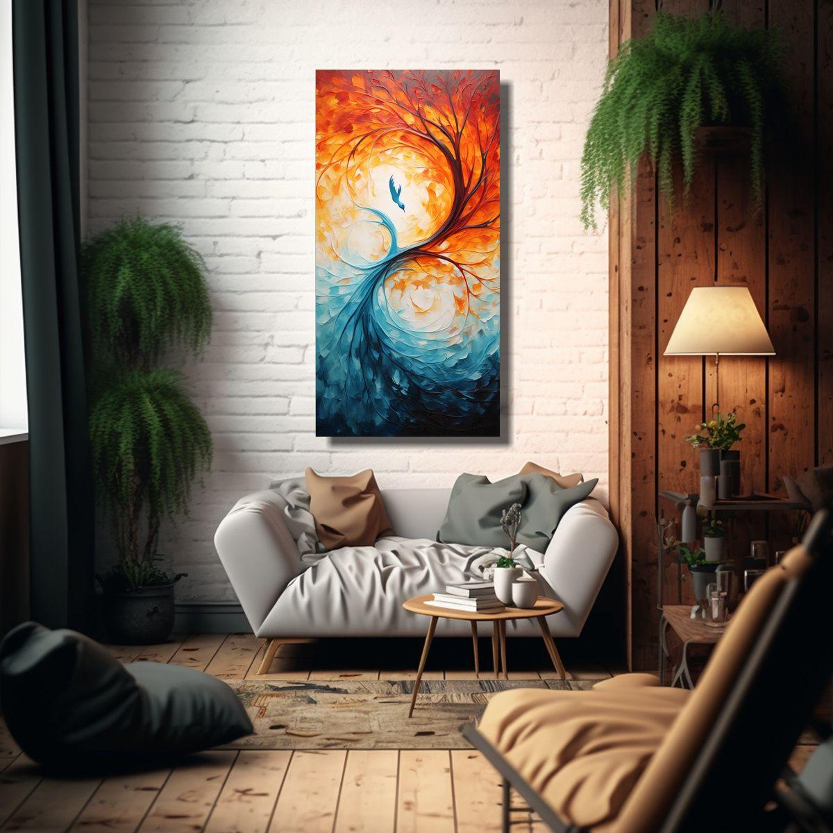 Pintura Abstracta De Alta Calidad Para Decoración 50x100cm-2