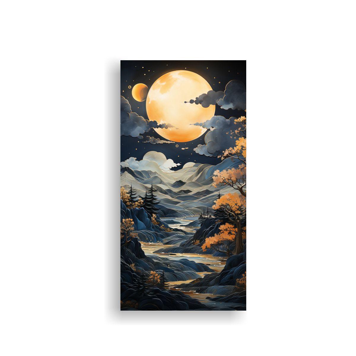 Cuadro De Decoración En Tela De Paisaje 30x60cm-0