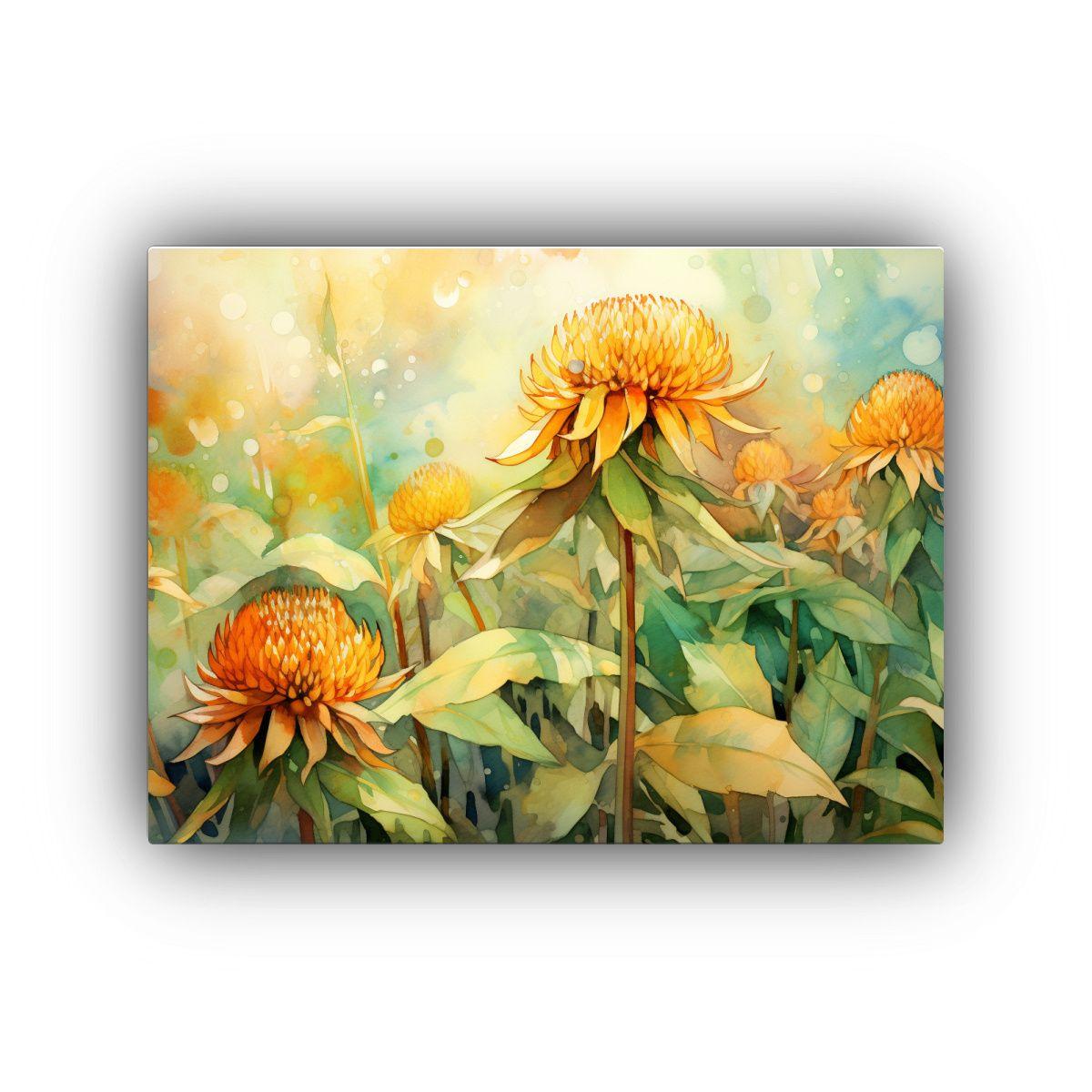 Pinturas Decorativas De Alcachofas De Jerusalén En Verde Y  75x50cm-0