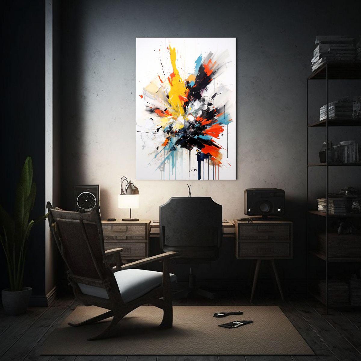 Pinturas Abstractas Minimalistas Destruidas En Pared De Disr 80x120cm-2