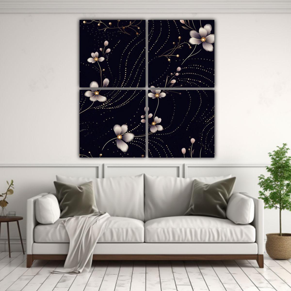 Cuadro Moderno Textura Delicada En Estilo Seda 80x80 Cm-2