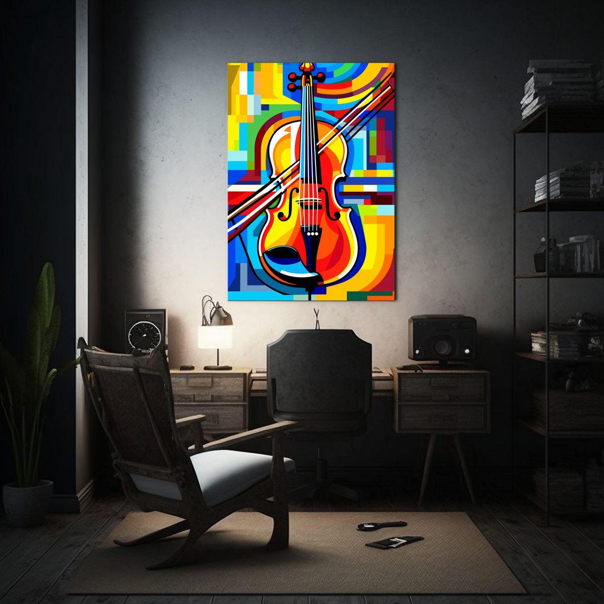 Cuadro Moderno De Profundidad Con Pintura De Colores Vivos E 30x40cm-2