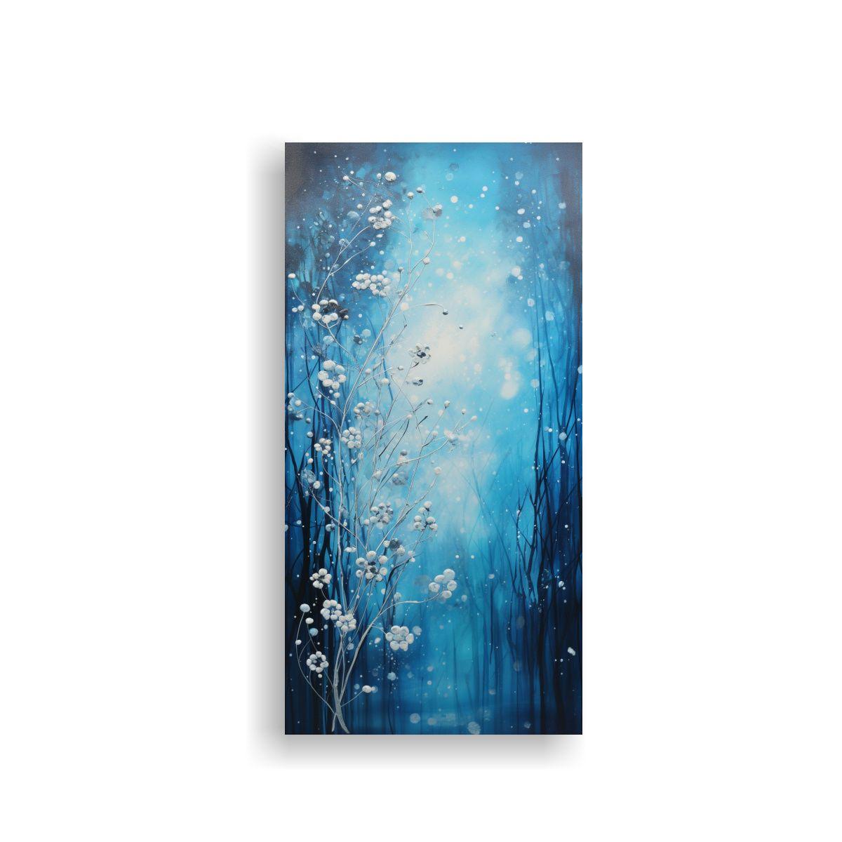 Cuadro De Arte Movimiento Cultural En Tonos Azul 80x160cm-0