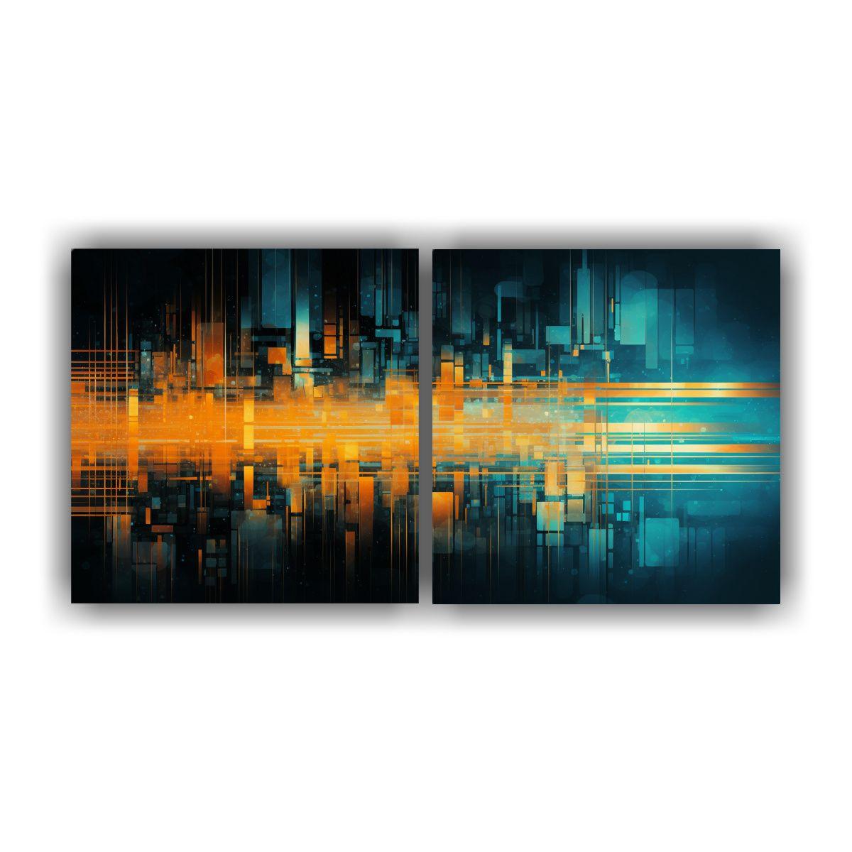 Set 2 Artes Modernos Urbano Impresión Digital 40x20 Cm-0
