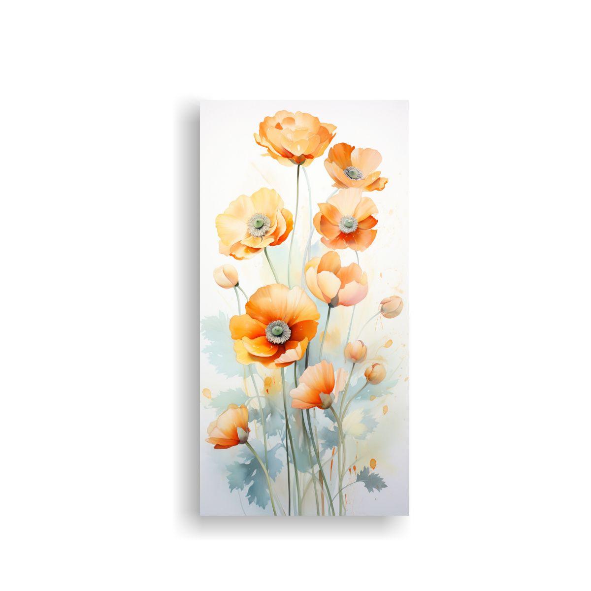 Pintura Abstracta De Flores De Buttercups En Color 50x100cm-0