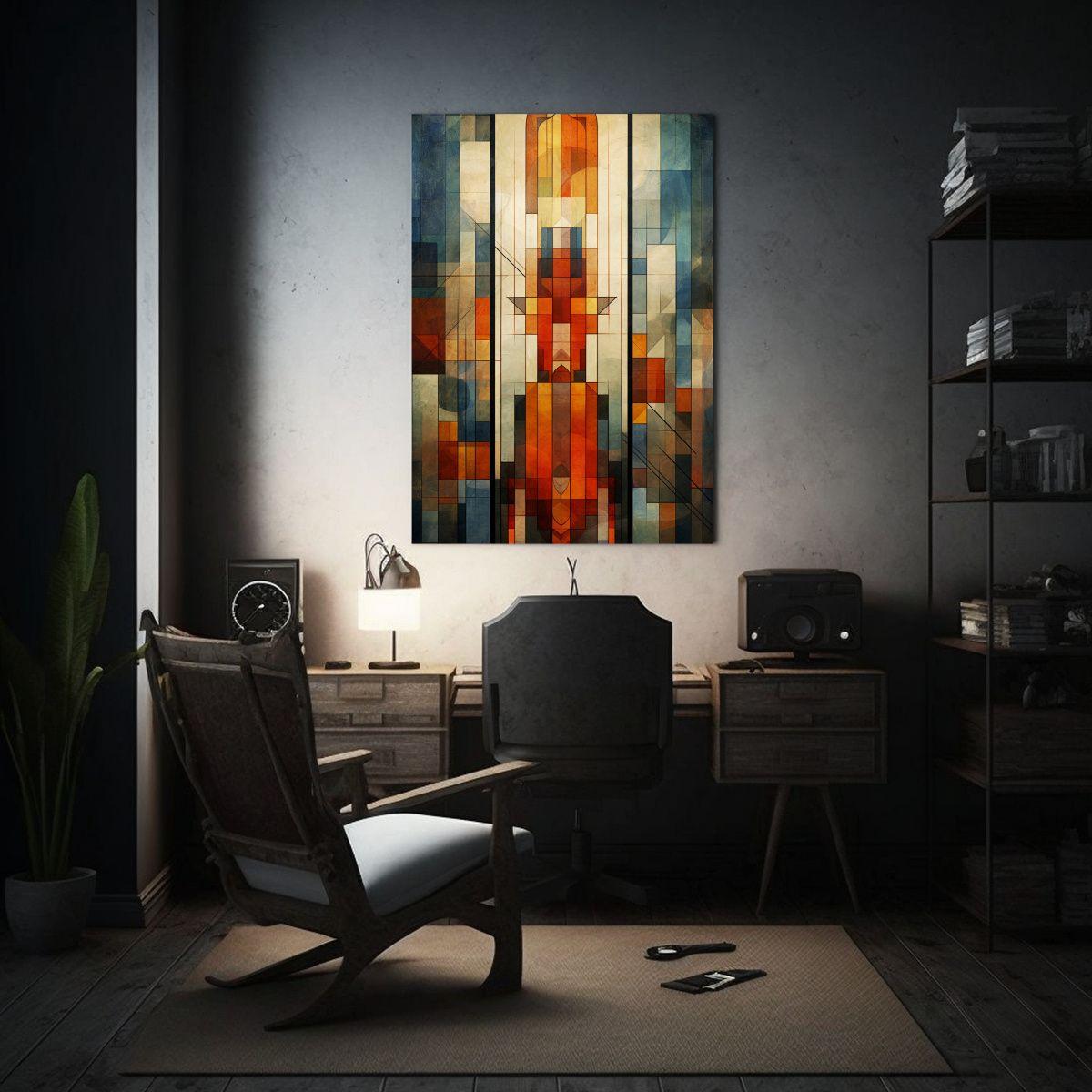 Tela En Bastidor Battlestar Galactica Estilo Klee 40x60cm-2