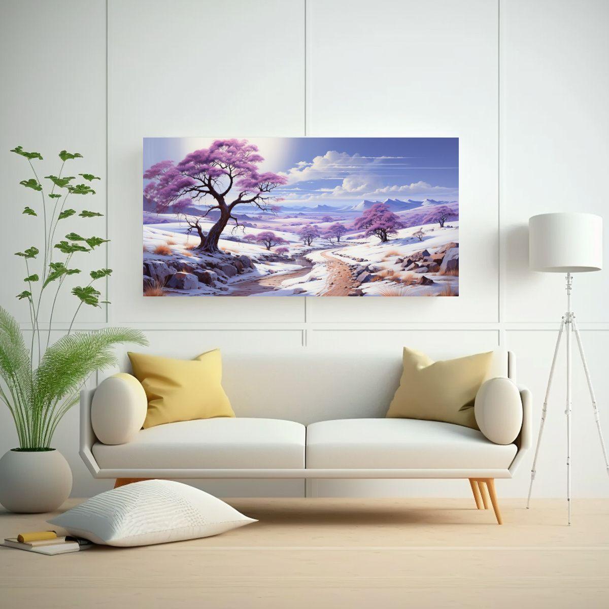 Cuadro Abstracto Movimiento Calma En Joshua Tree 80x40cm-2