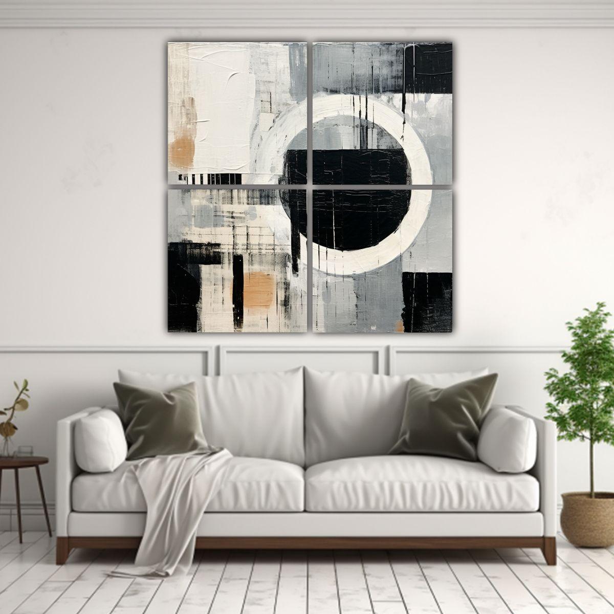 Cuadro Expresion Protagonismo De Pintura 140x140 Cm-2