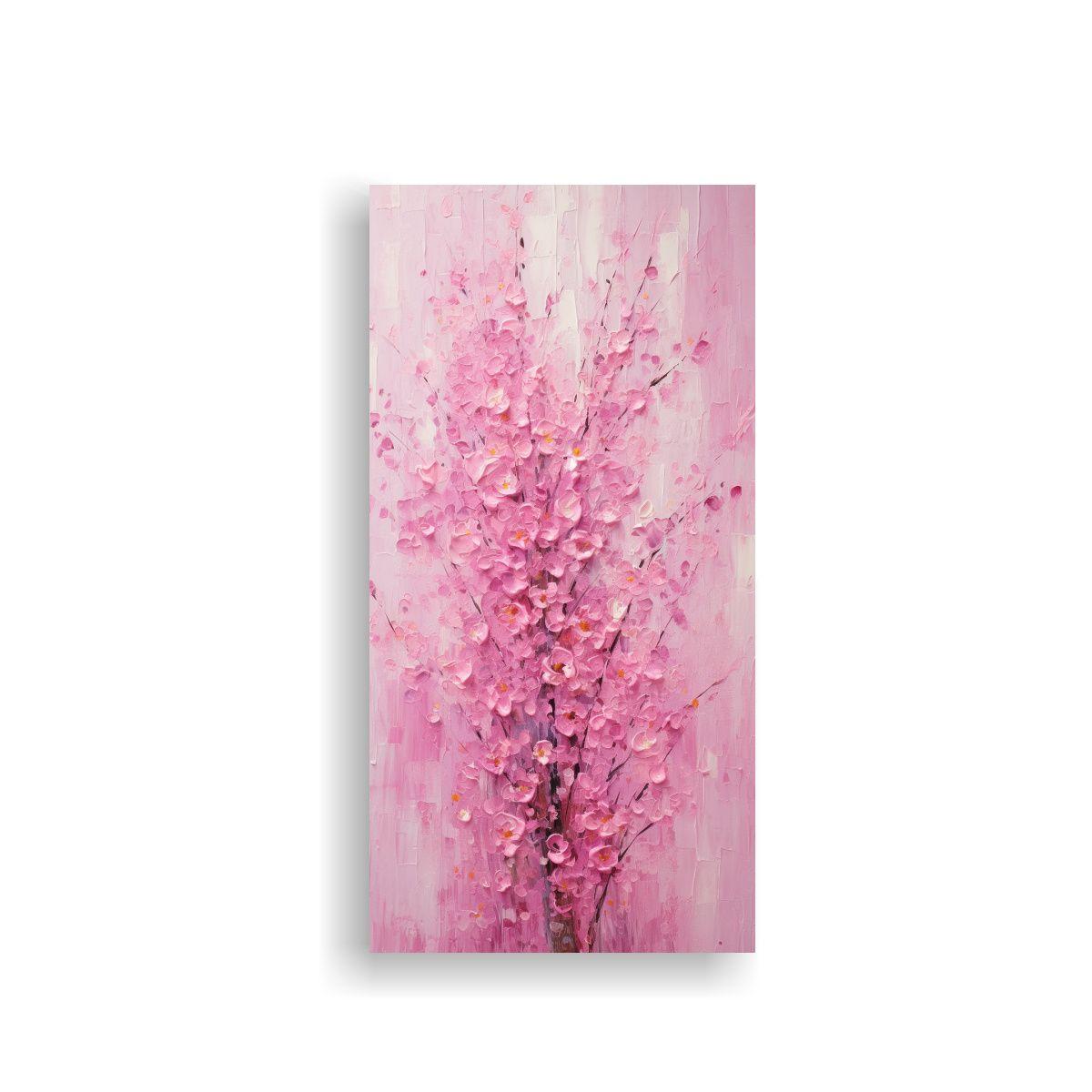 Pintura Dibujo Fantasía Flores Rosas Sobre 50x100cm-0