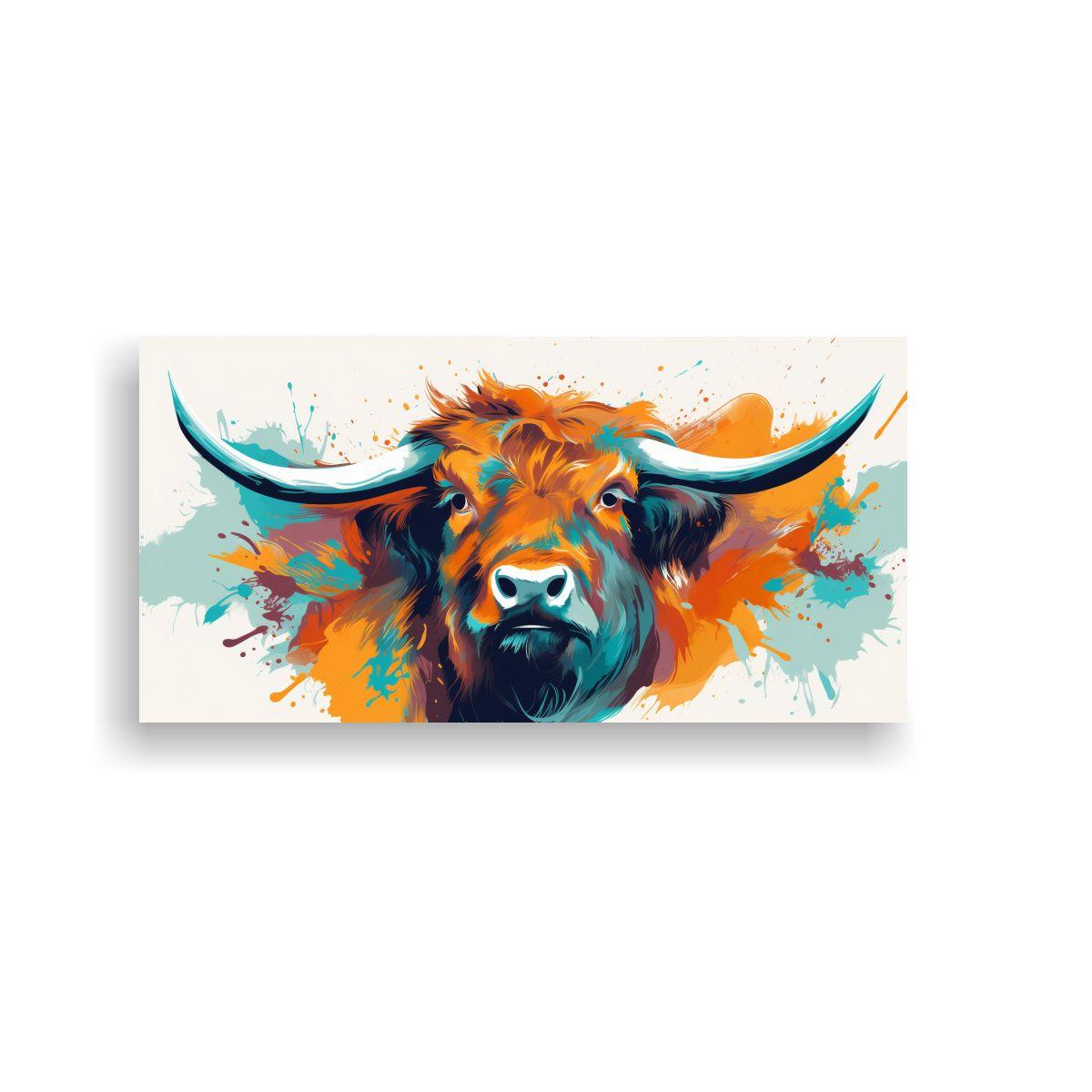 Lienzo Tela Belleza Natural Yak En Colores 100x50cm-0