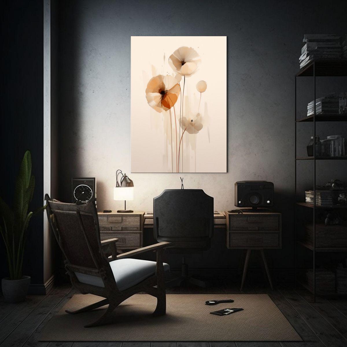 Pintura En Lienzo Floral Estilo Contemporáneo 40x50cm-2