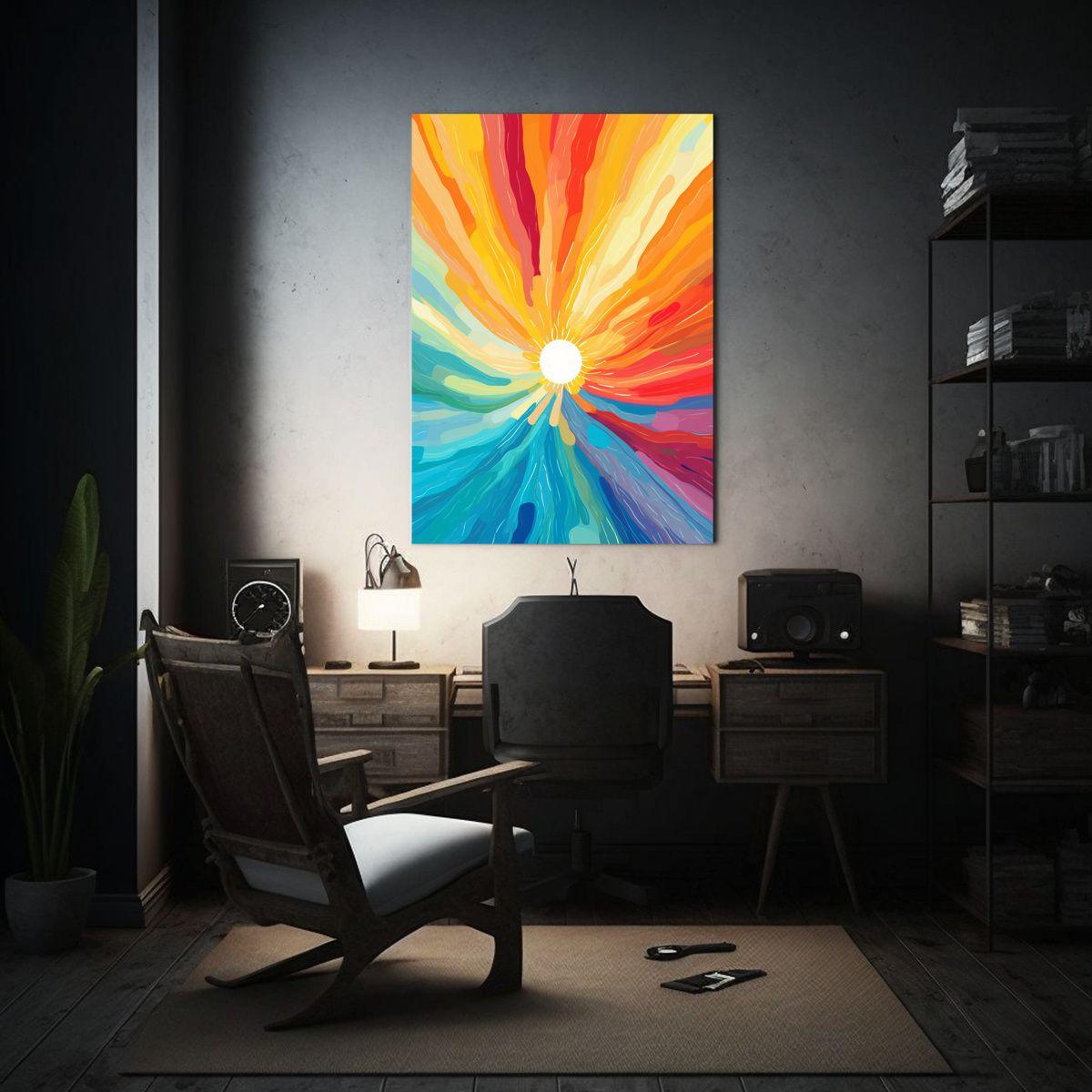 Lienzo De Tela Moderno Para Oficina Con Diseño 50x75cm-2