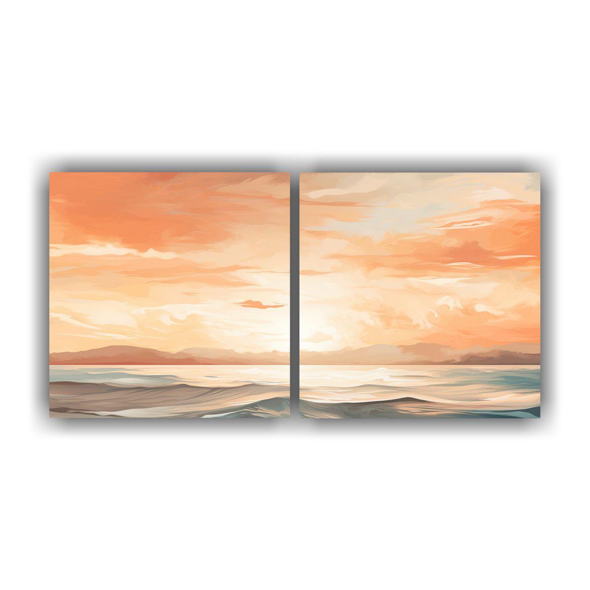 Paisaje Marino Cálido Al Atardecer, Decoración 160x80 Cm-0