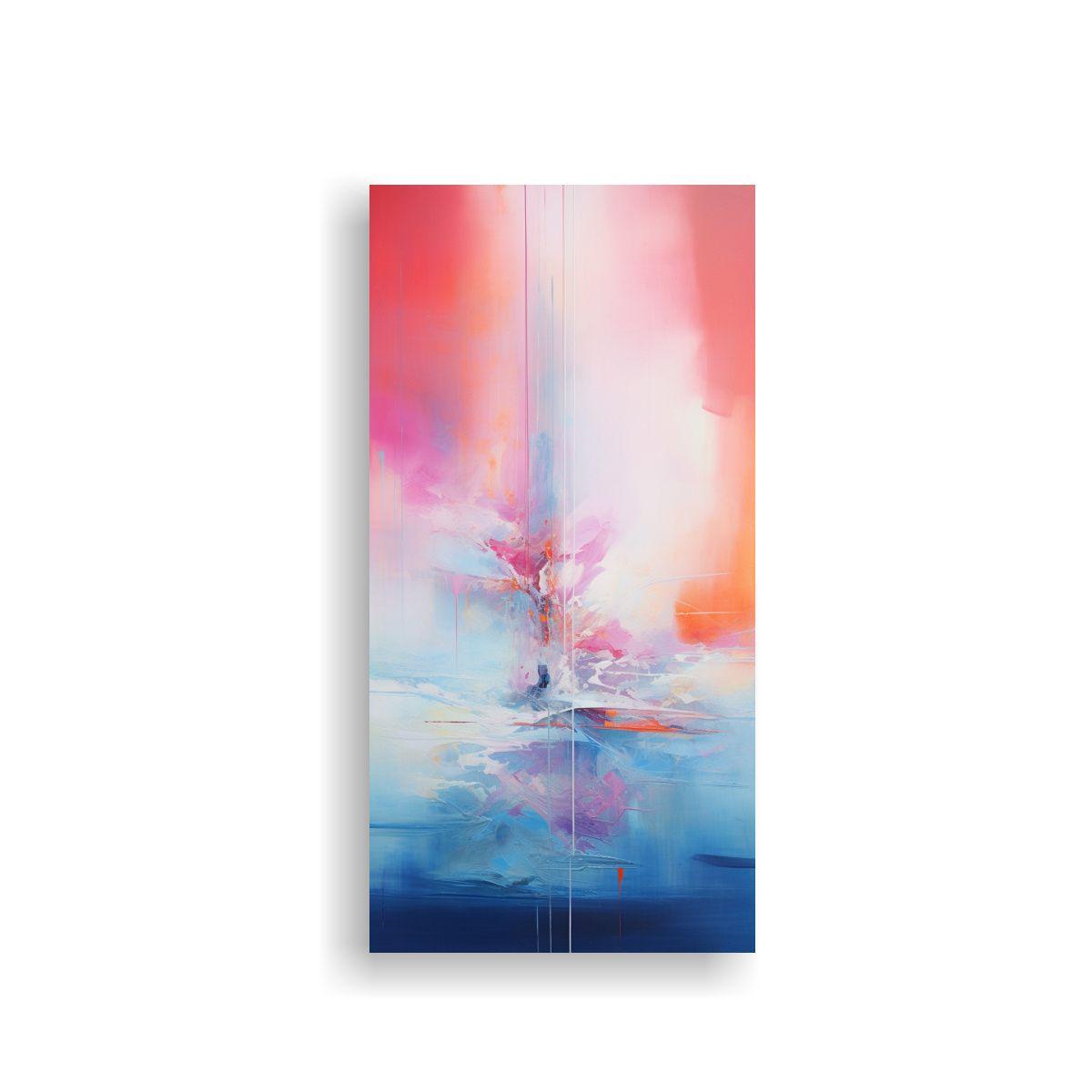Pintura Abstracta Arte Calidos Alegría Cambiando 30x60cm-0