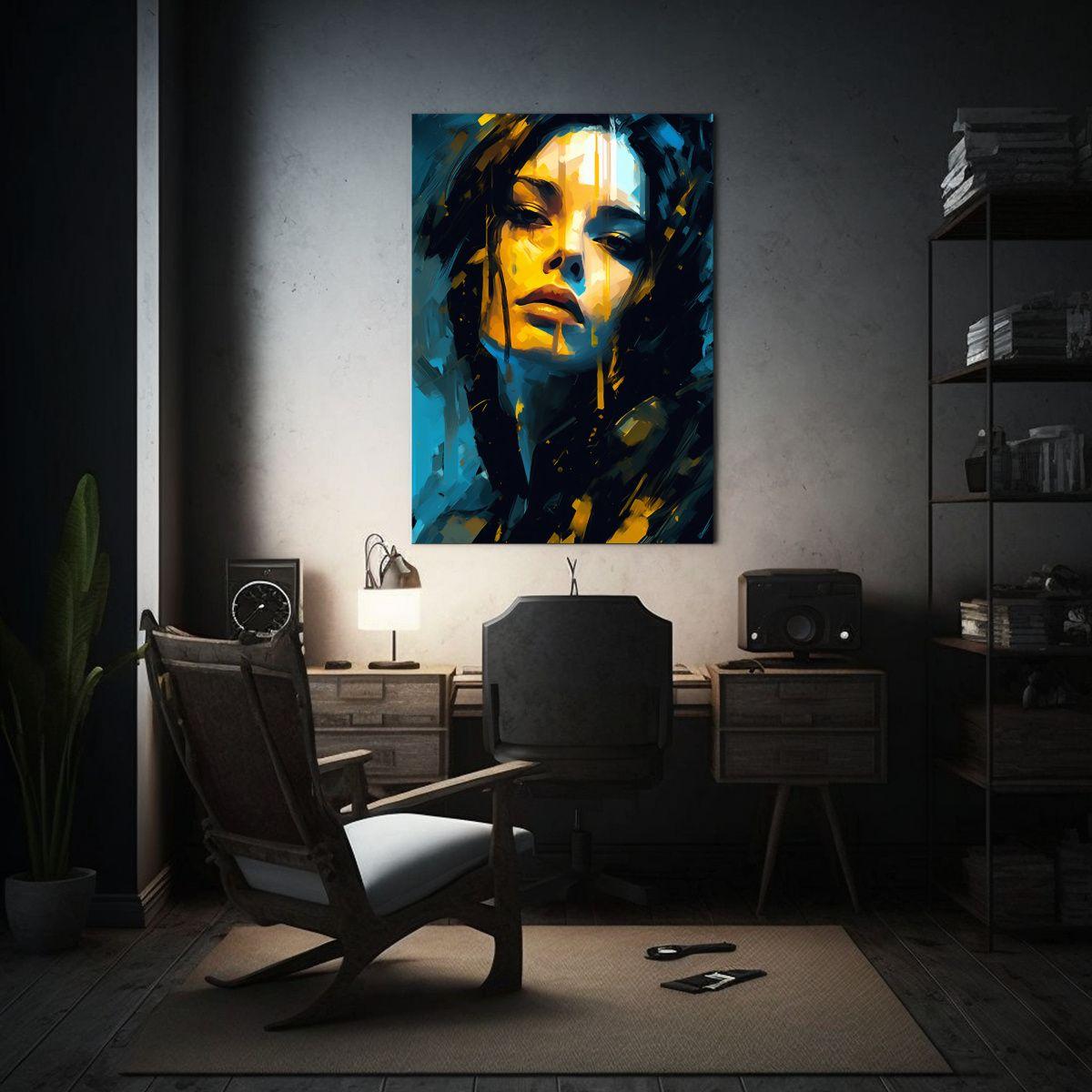 Cuadro Mujer Liberándose Mentalmente Con Colores Armoniosos 40x50cm-2