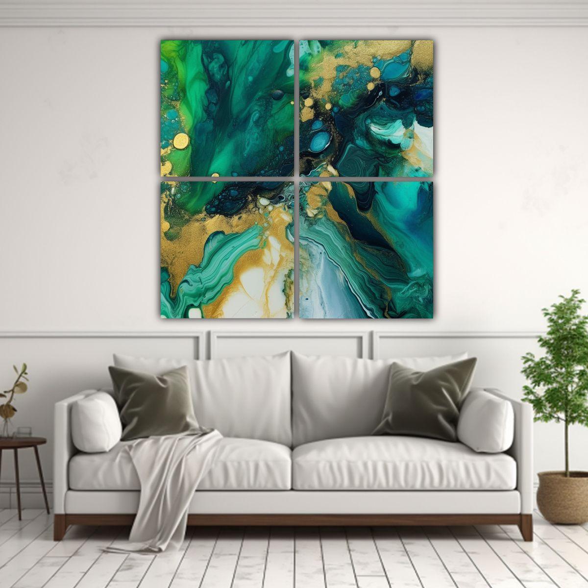 Pinturas Decorativas Con Textura De Tinta De 60x60 Cm-2