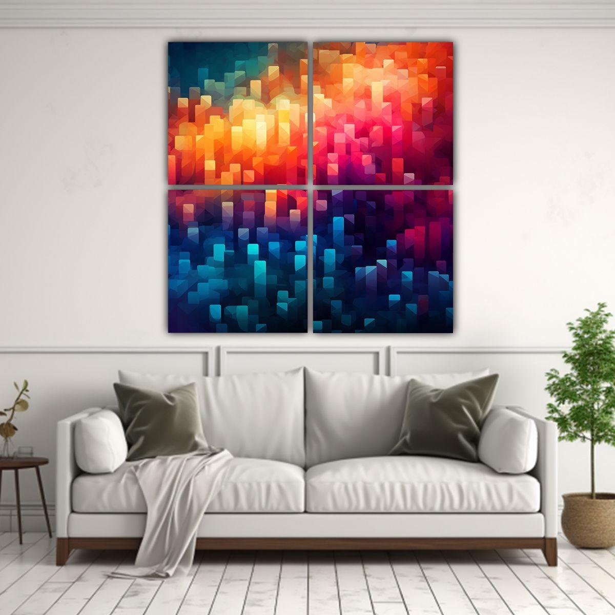 Cuadros Inspirador Creatividad Formas Coloridas 160x160 Cm-2
