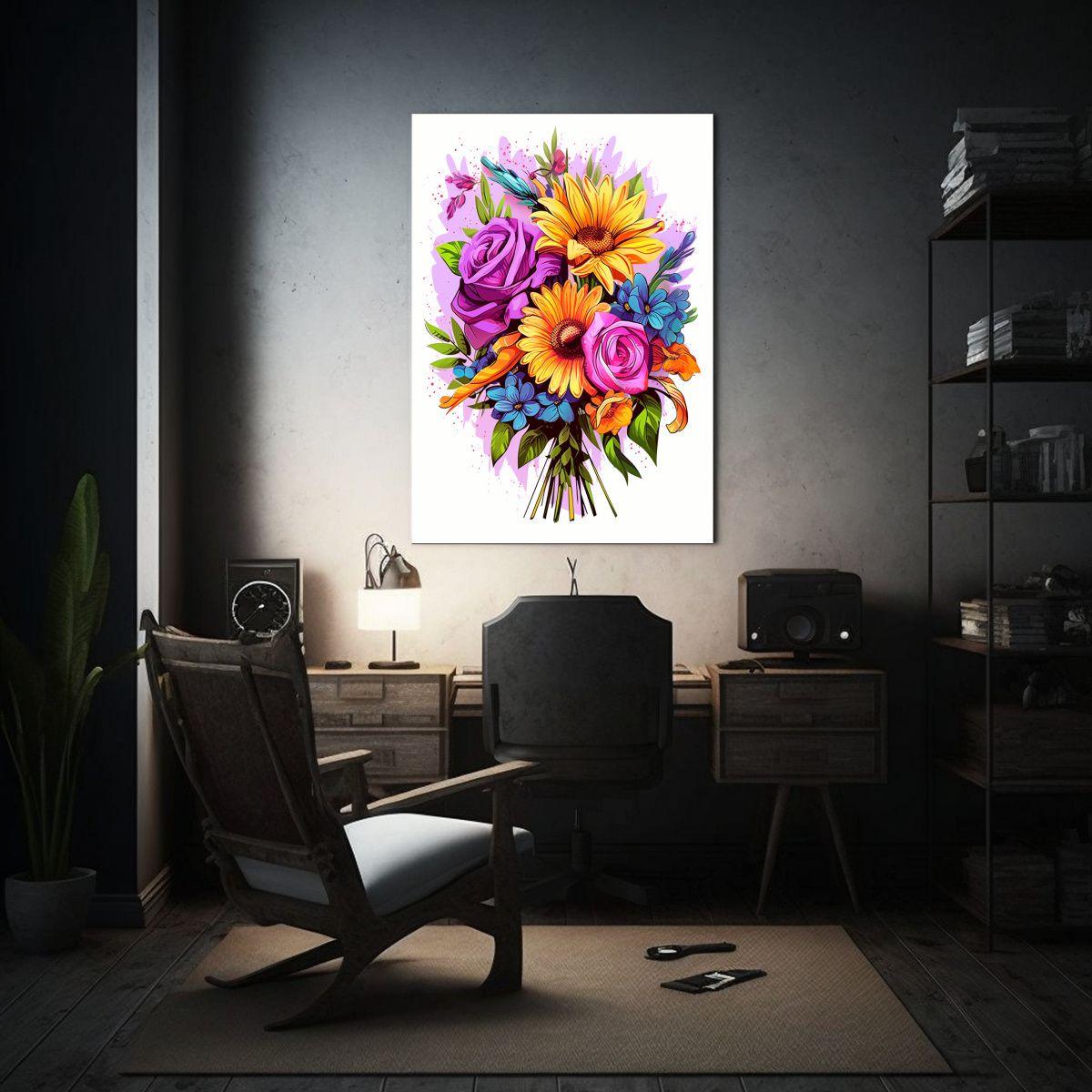 Tela En Bastidor Diseño Riqueza Visual Clipart 50x75cm-2