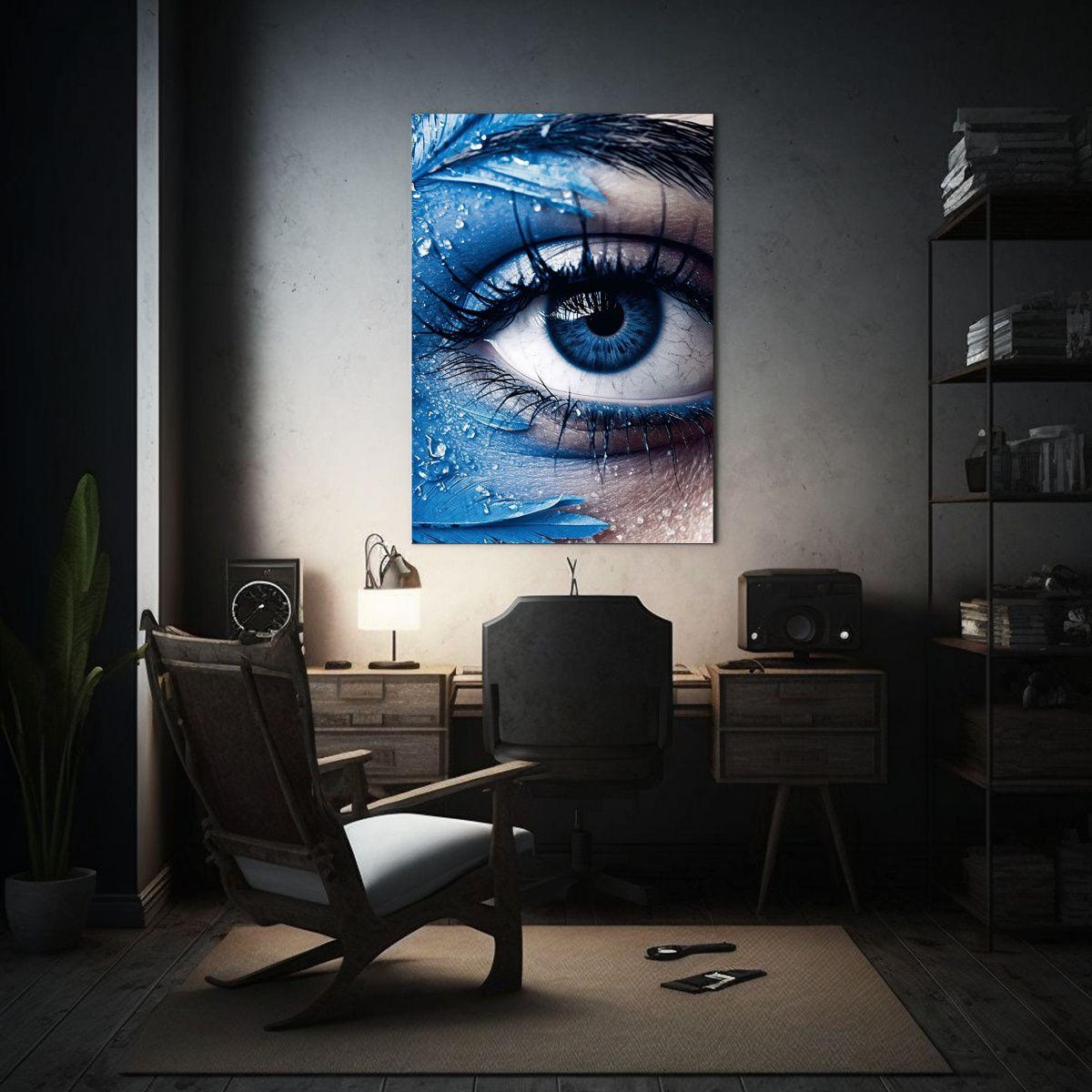 Cuadro Moderno En Bastidor Estilo Antonio Mora, Ojos Soñado 50x75cm-2