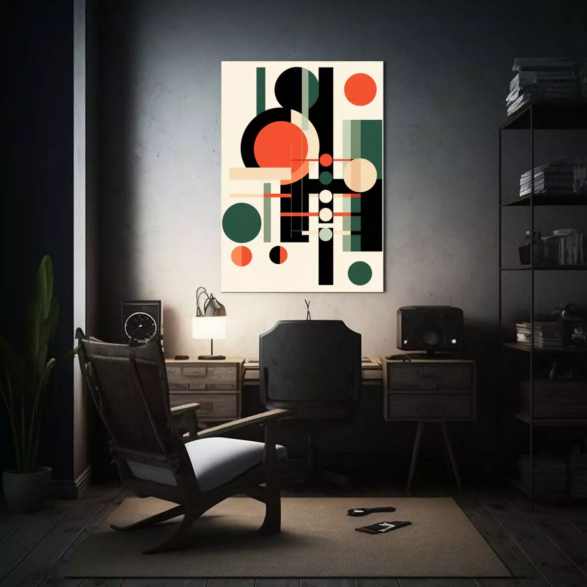 Cuadros Decorativos Abstractos Con Formas 60x90cm-2