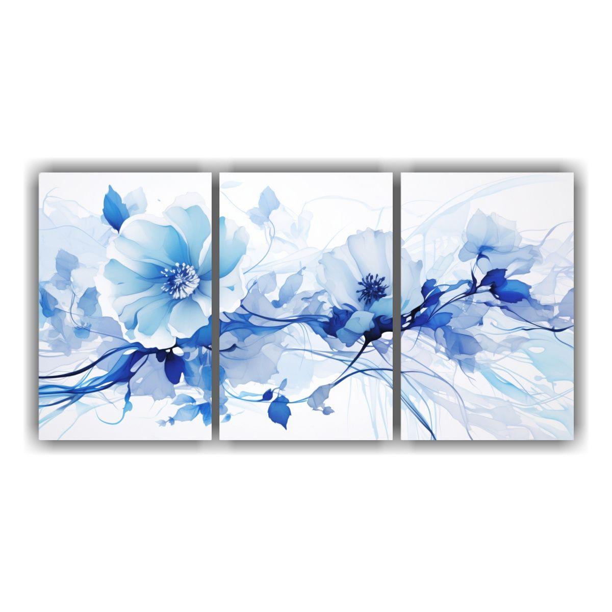Set 3 Lienzos De Tela Abstracto Regalo Colores 150x75 Cm-0
