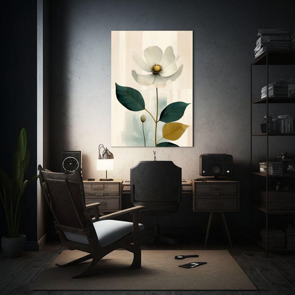 Pinturas Abstractas De Flores Y Hojas Grandes En 30x40 Cm-2