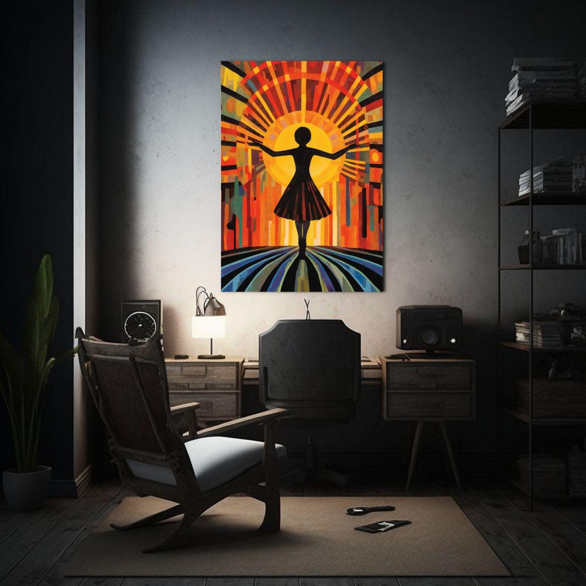 Cuadro Poder Mujer Bailando Por Hundertwass 30x45cm-2