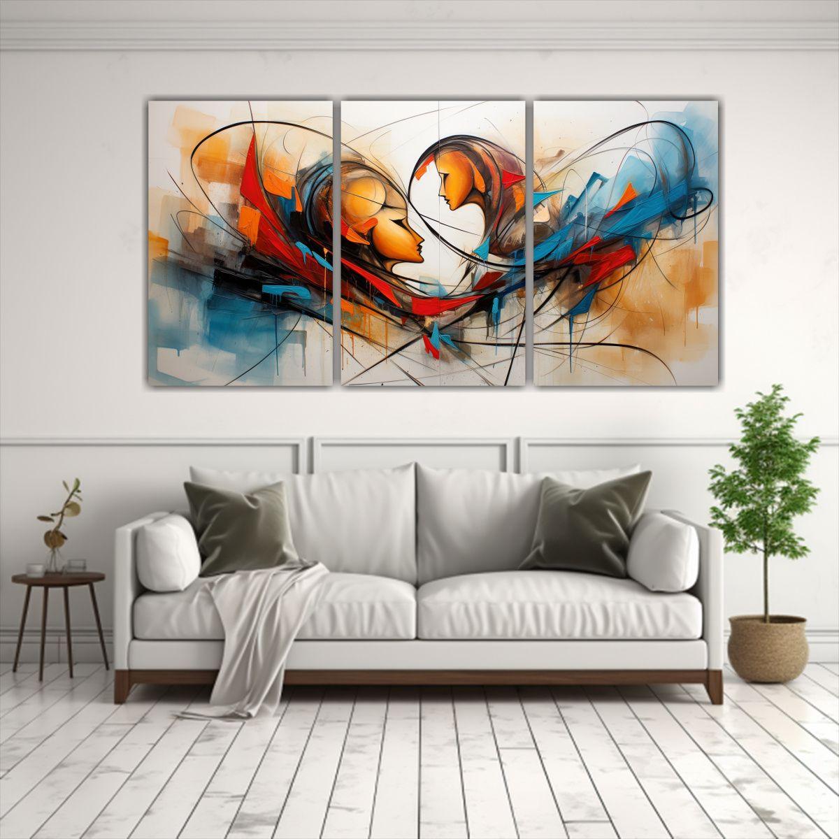 Pinturas Decorativas Intensas De Amor Abstracto 240x120 Cm-2