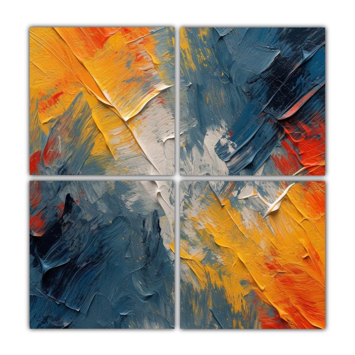 Lienzos Creativos Con Textura De Lienzo Colorido 140x140 Cm-0