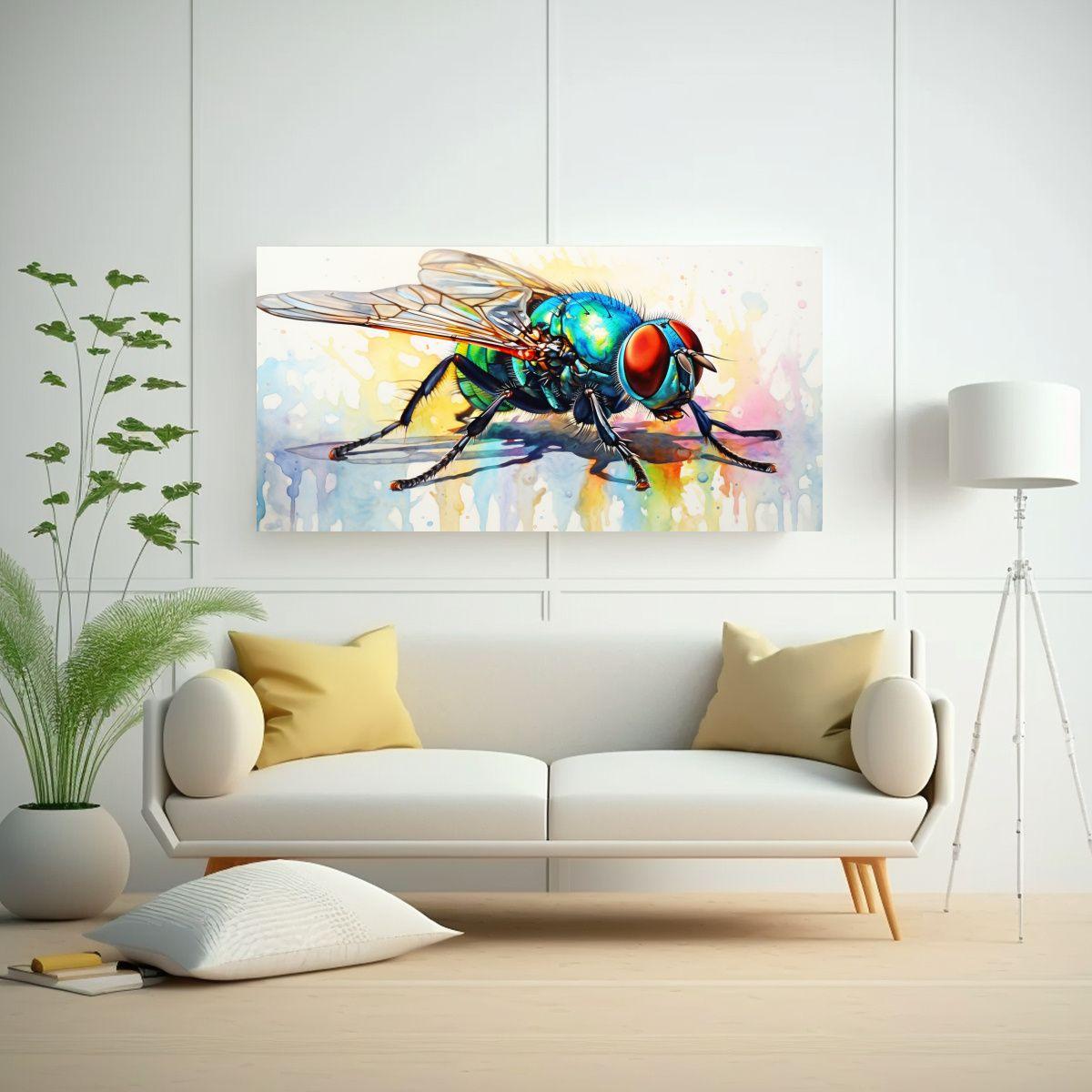 Pintura Estilo Acuarela Colorida Para Decorar Ambi 80x40cm-2