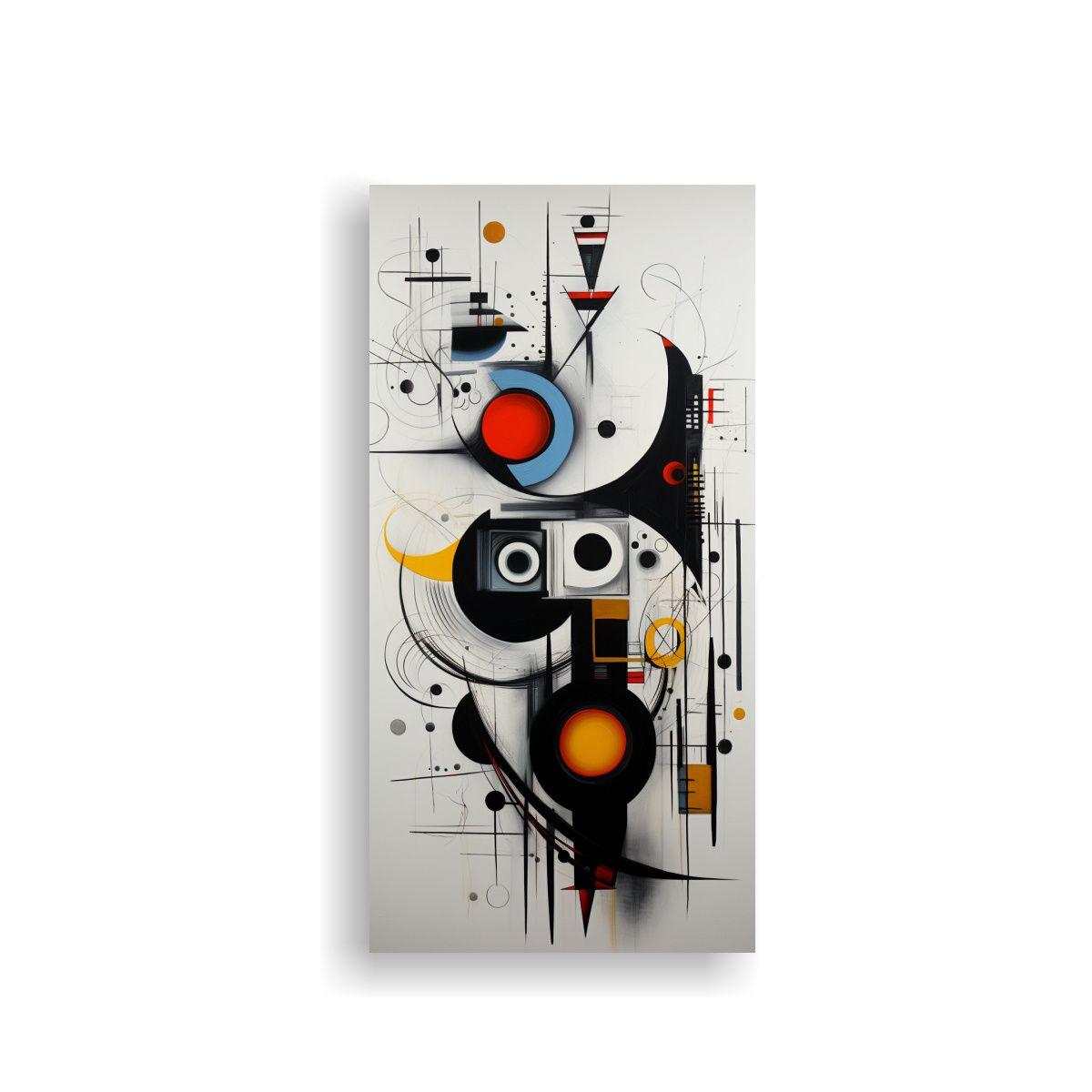 Cuadros Abstractos Negros Para Decoración: 50x100 Cm-0