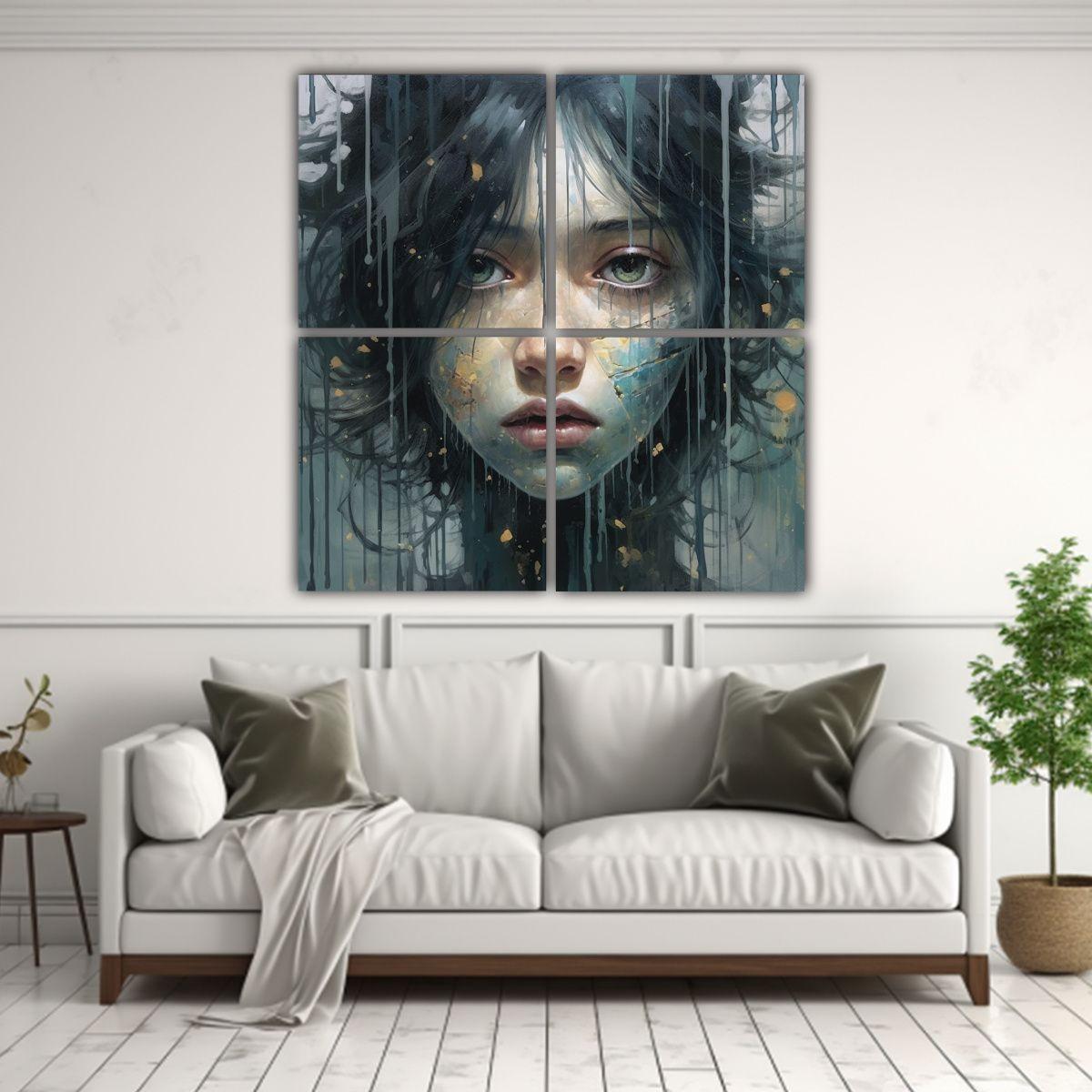 Cuatro Artes Pinturas Decorativas Vintage 180x180 Cm-2