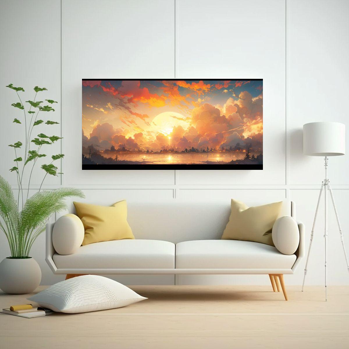 Lienzo Horizontal Poder Amaneceres Y Atardeceres 160x80cm-2